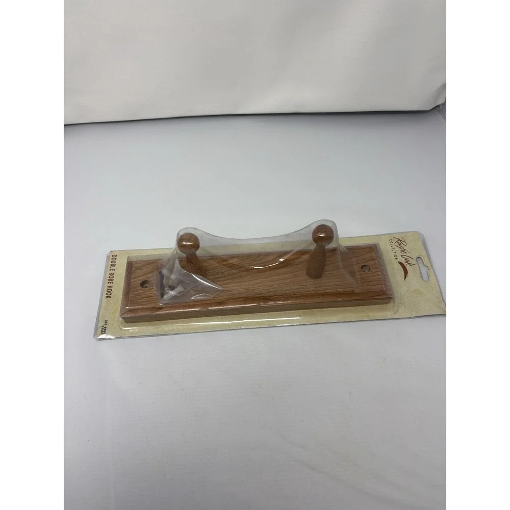 Vintage 1993 Rustic Collection Towel Robe Hook Wall Mounted Wood Coat Two-Peg